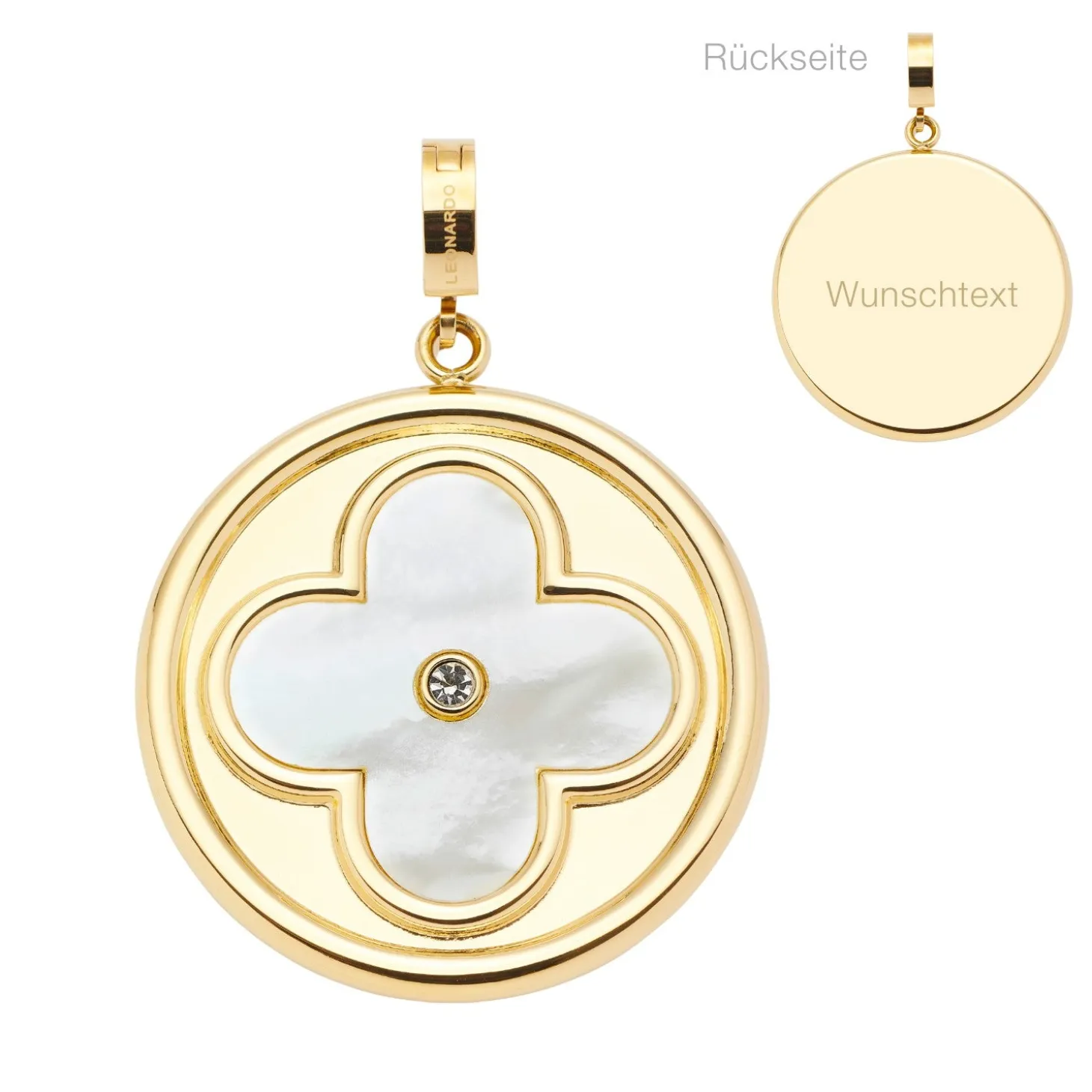 Anhänger HELENA gold Clip & Mix mit persönlicher Gravur