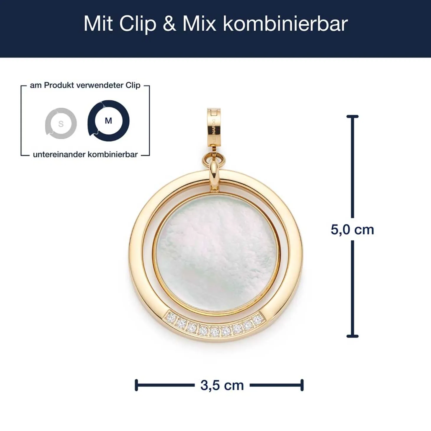 Anhänger MAGDA gold Clip & Mix