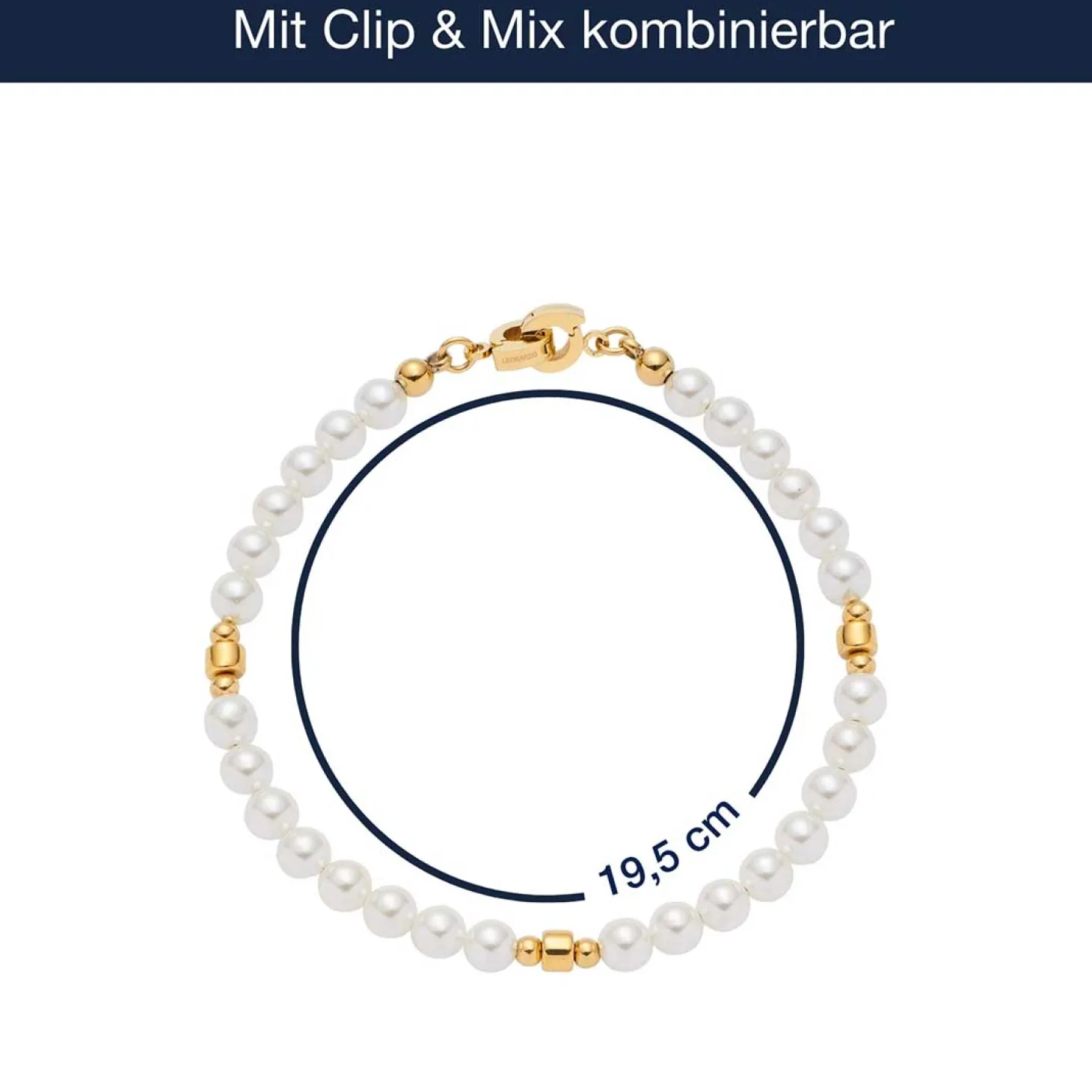 Armband CHRISTA Clip & Mix gold