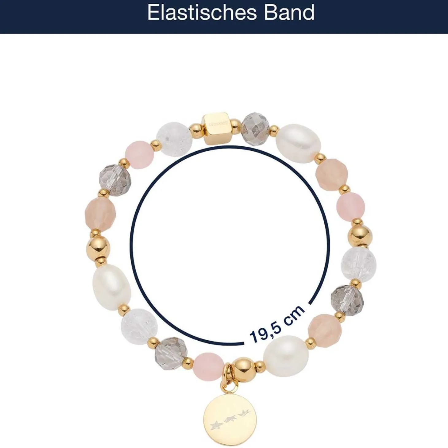 Armband HOPE gold/rose mit persönlicher Gravur