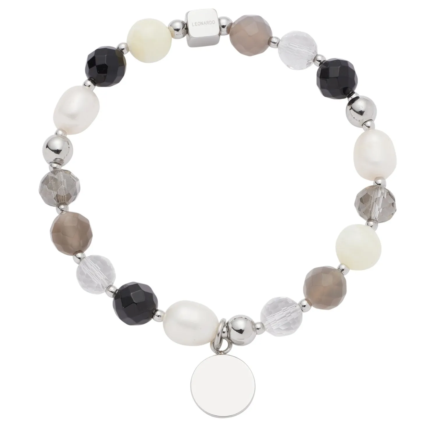 Armband HOPE silber/grau mit persönlicher Gravur