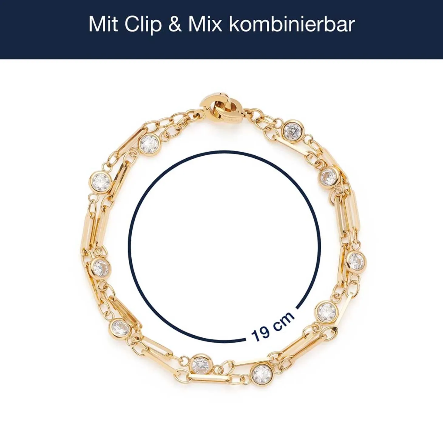 Armband REBECCA gold Clip & Mix