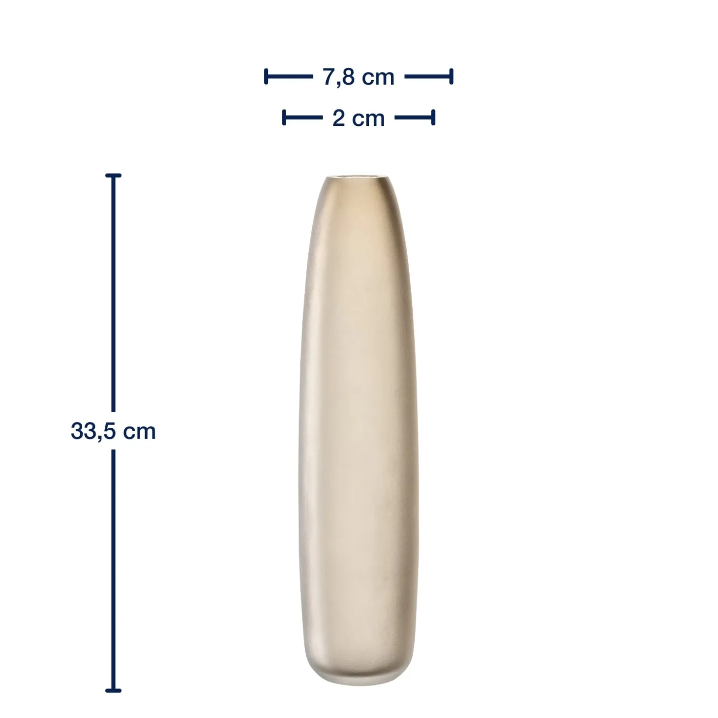 Bodenvase BELLAGIO 34 cm beige