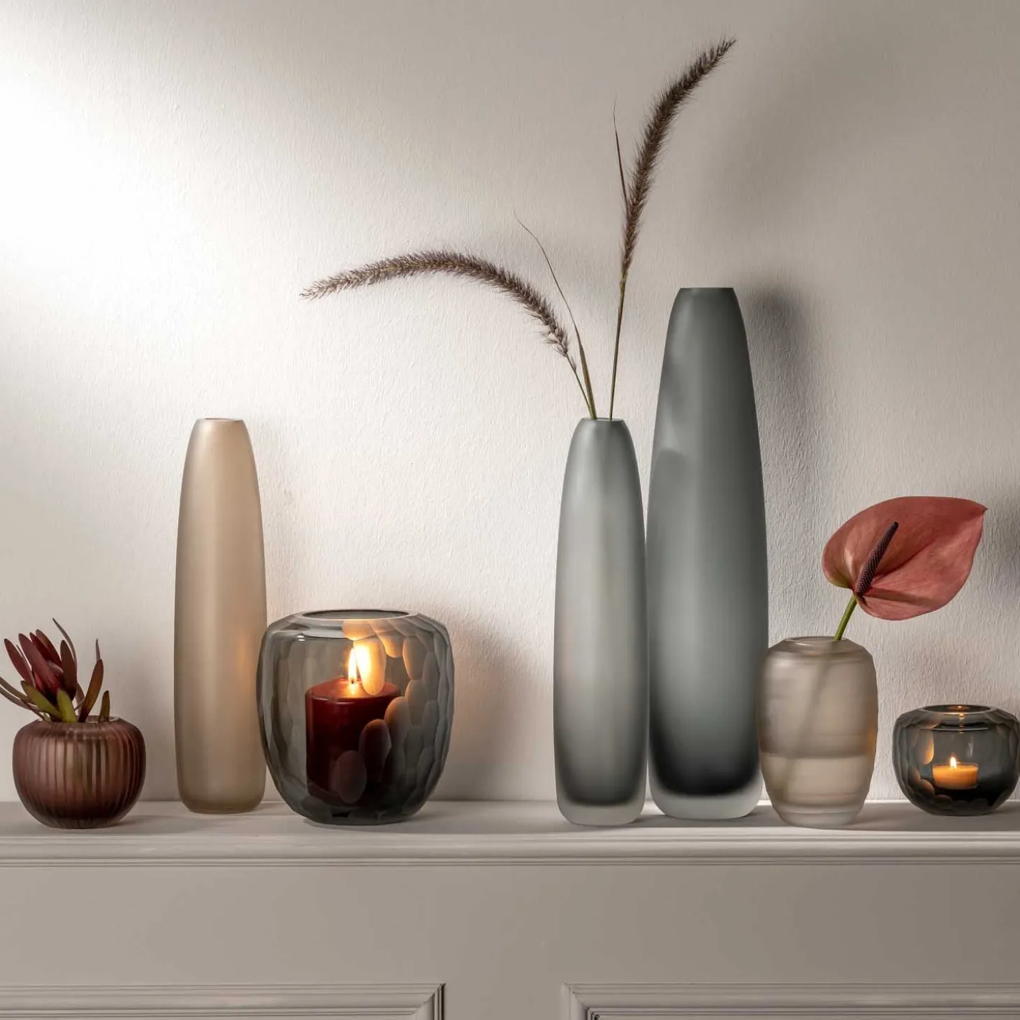 Bodenvase BELLAGIO 34 cm beige