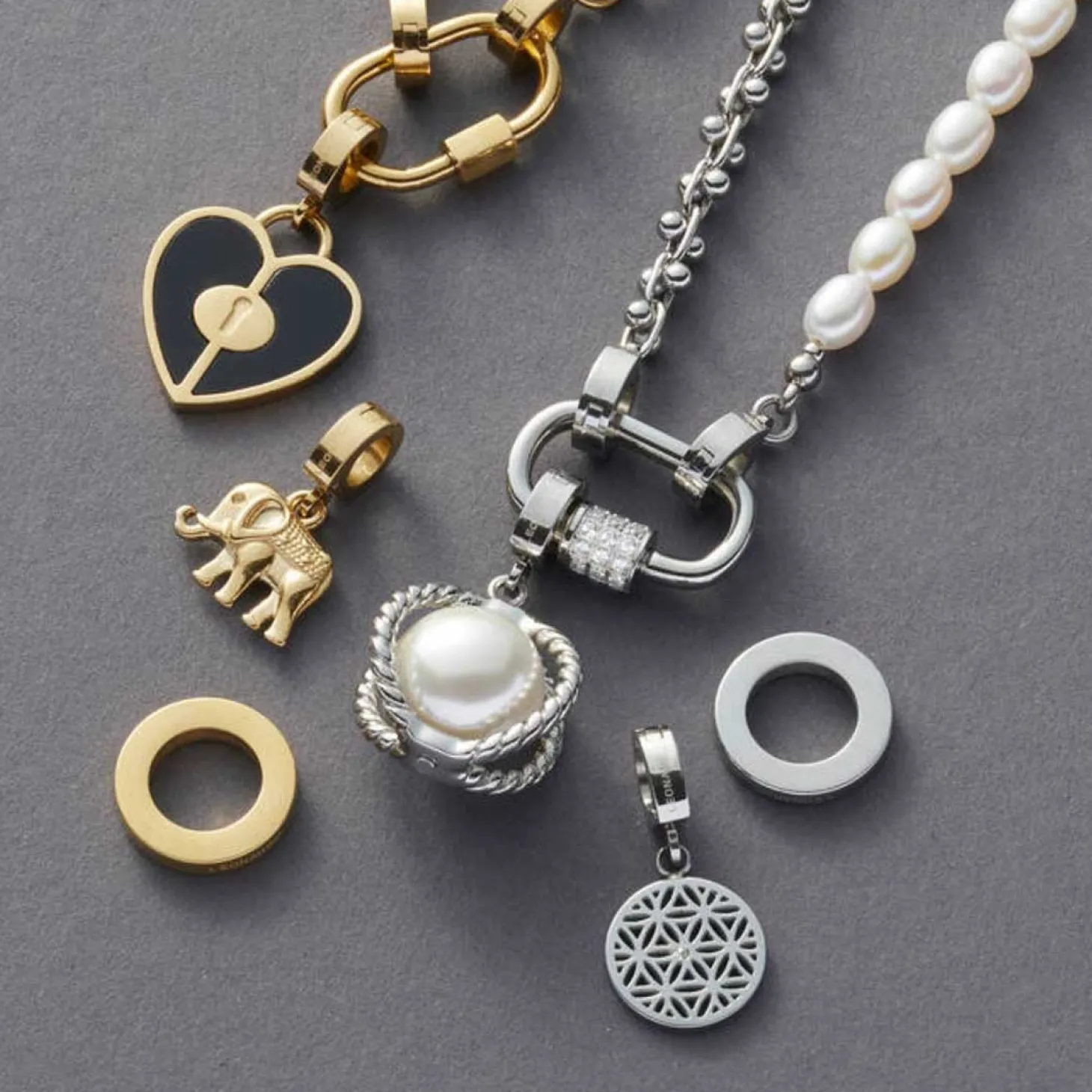 Edelstahlring gold klein flach
