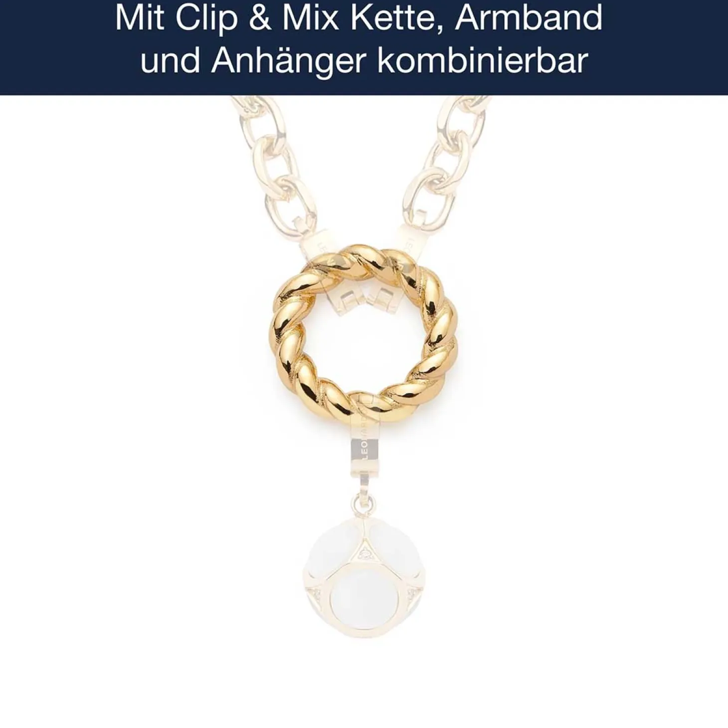 Edelstahlring LIESEL Clip & Mix gold