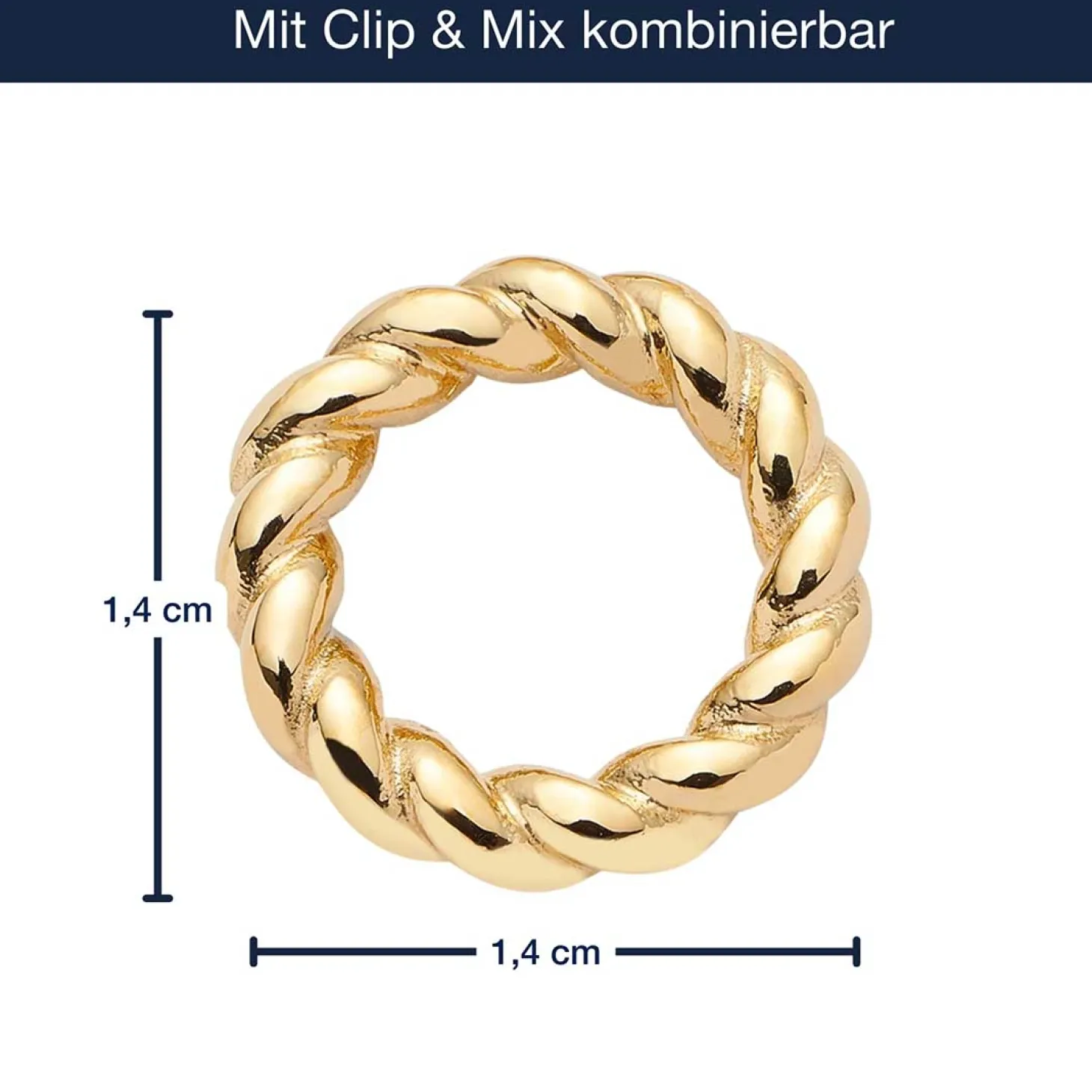 Edelstahlring LIESEL Clip & Mix gold