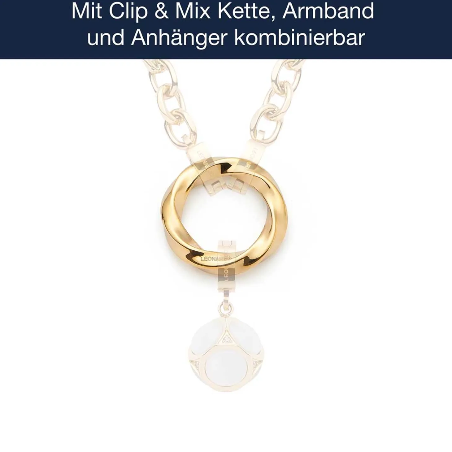 Edelstahlring LOTTI Clip & Mix gold