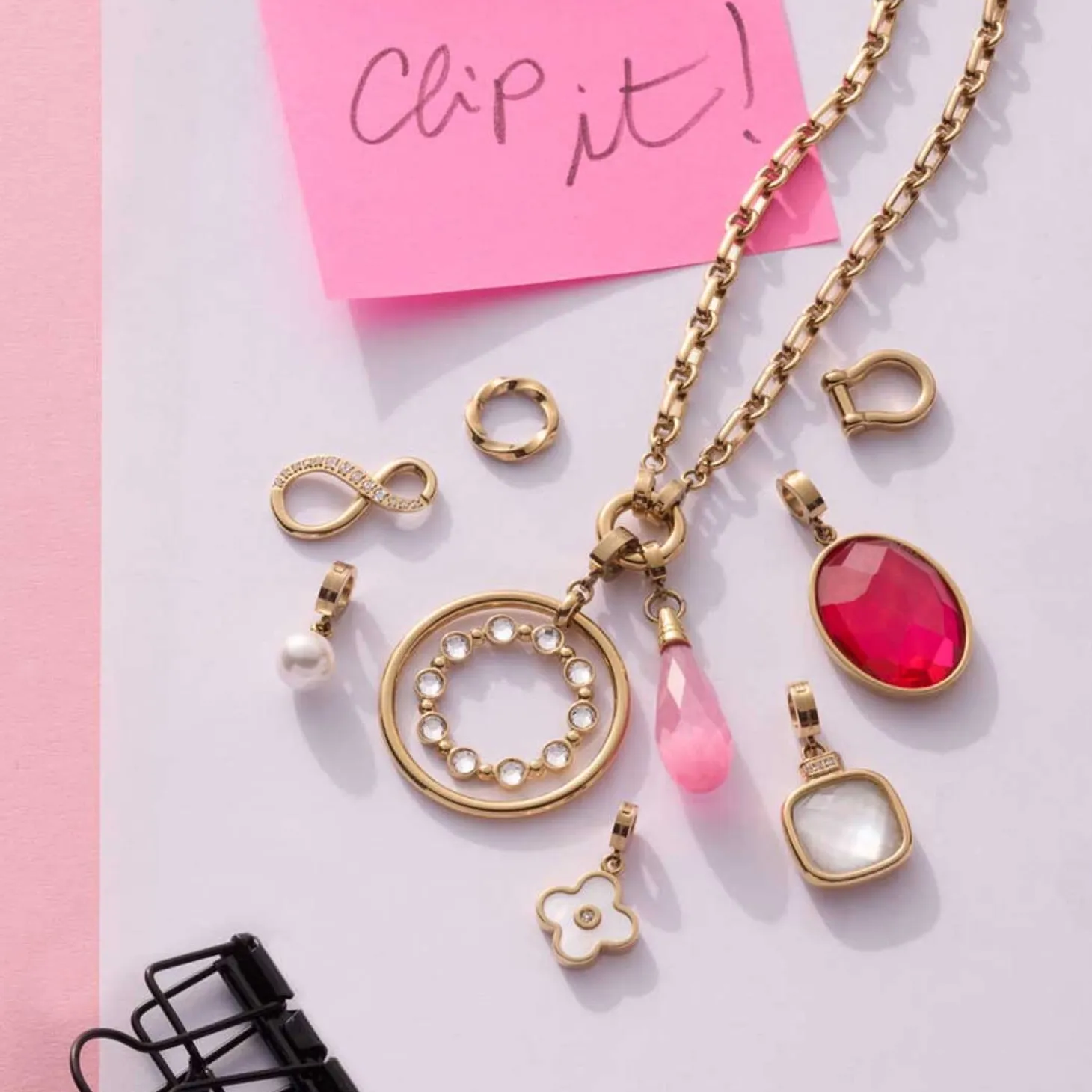 Edelstahlring SENTA gold Clip & Mix