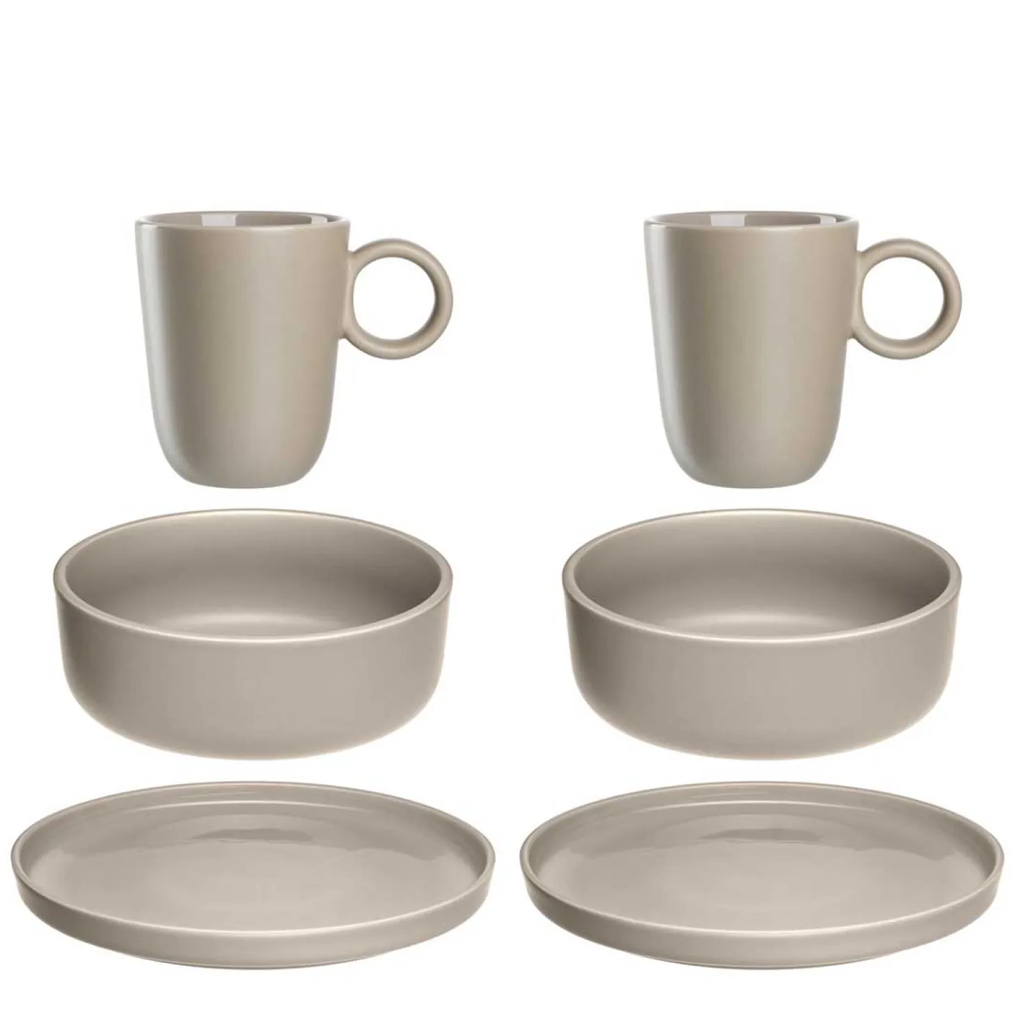 Geschirrset ROMA beige 6-teilig