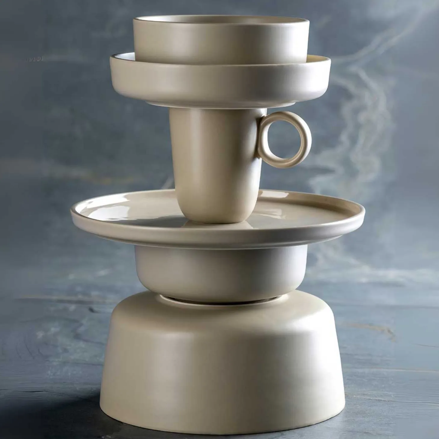 Geschirrset ROMA beige 6-teilig