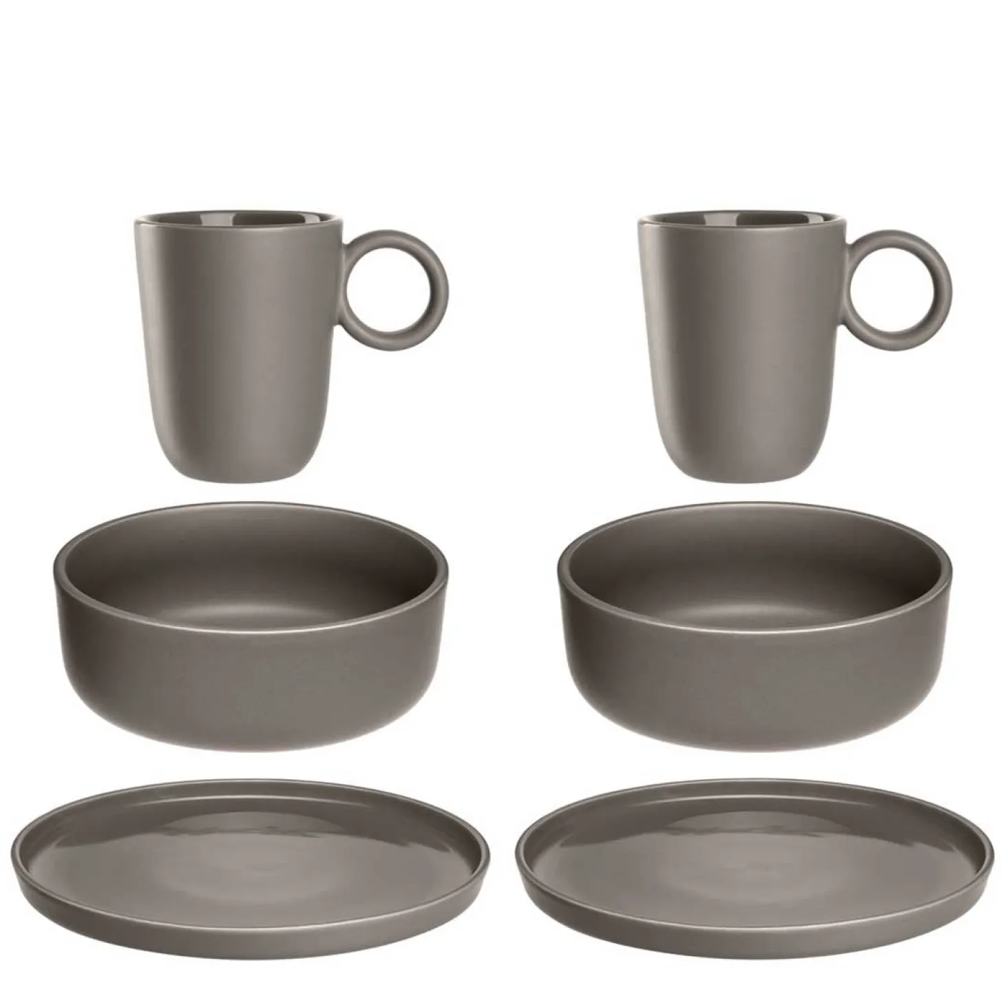 Geschirrset ROMA taupe 6-teilig
