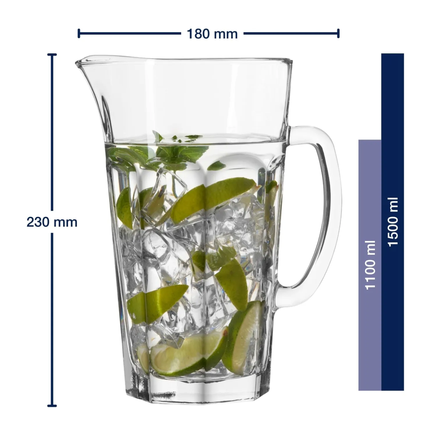 Glaskrug ROCK 1,1 l