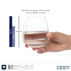 Glasset CESTI 8-teilig + Poliertuch