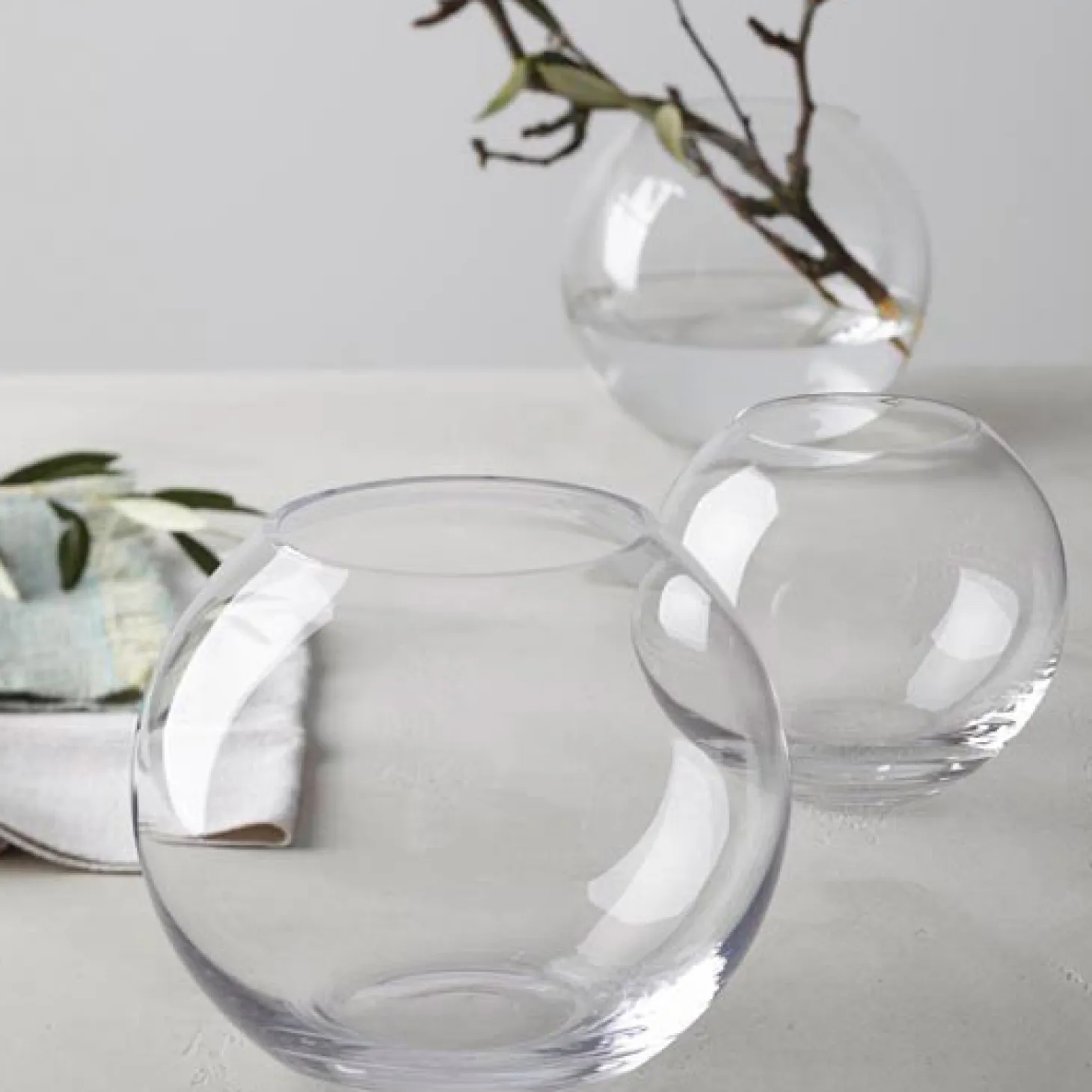 Glasvase BOCCIA 20 cm in Kugelform