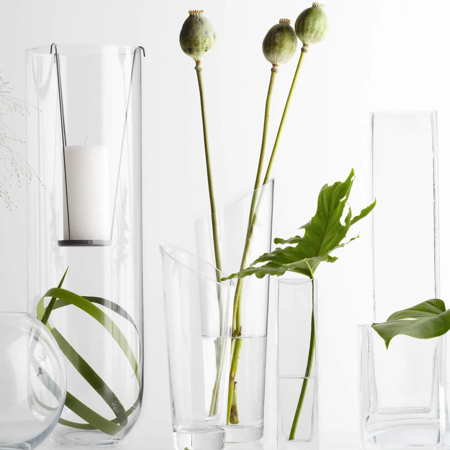 Glasvase DYNAMIC 30 cm handgefertigt