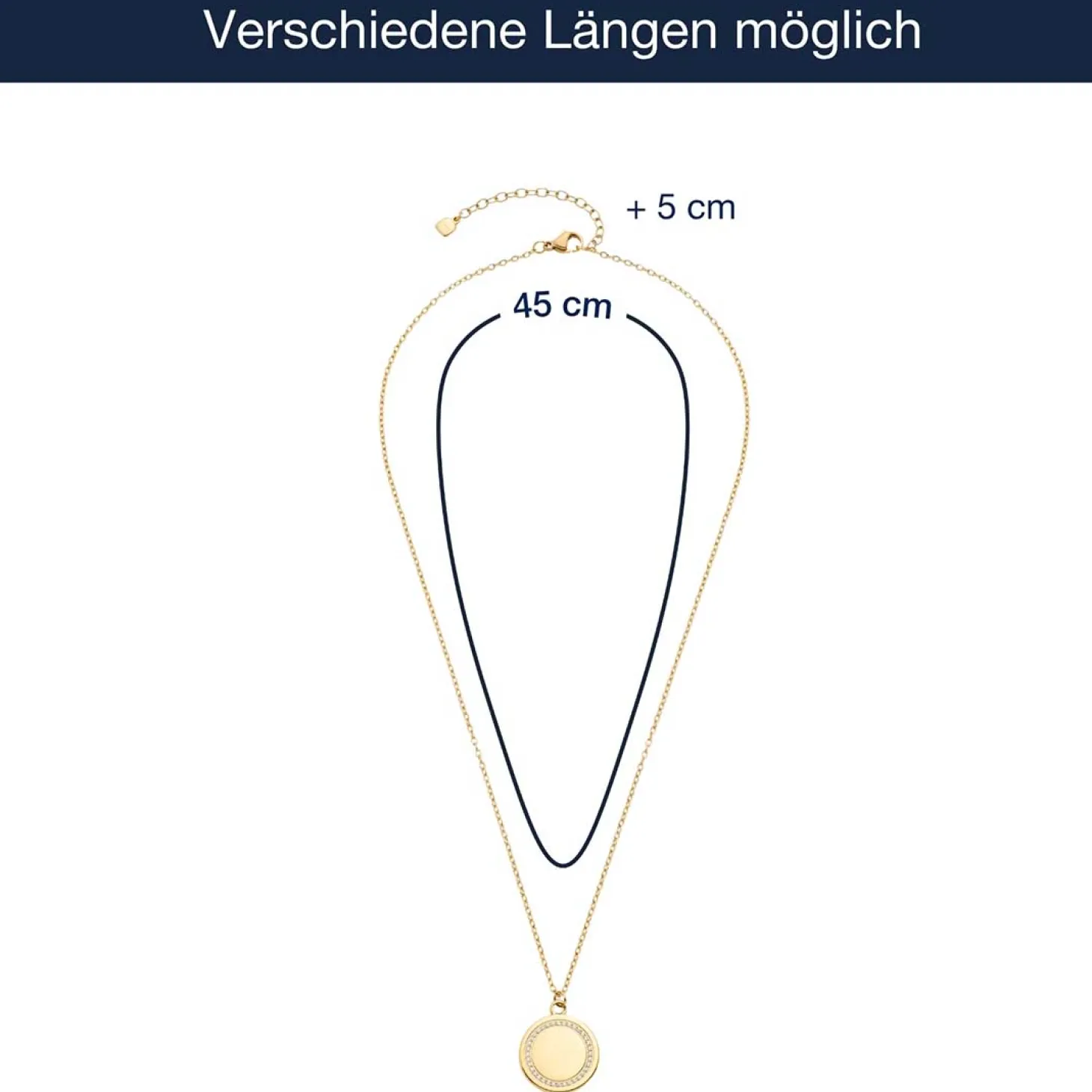 Halskette FERRARA 45 cm gold