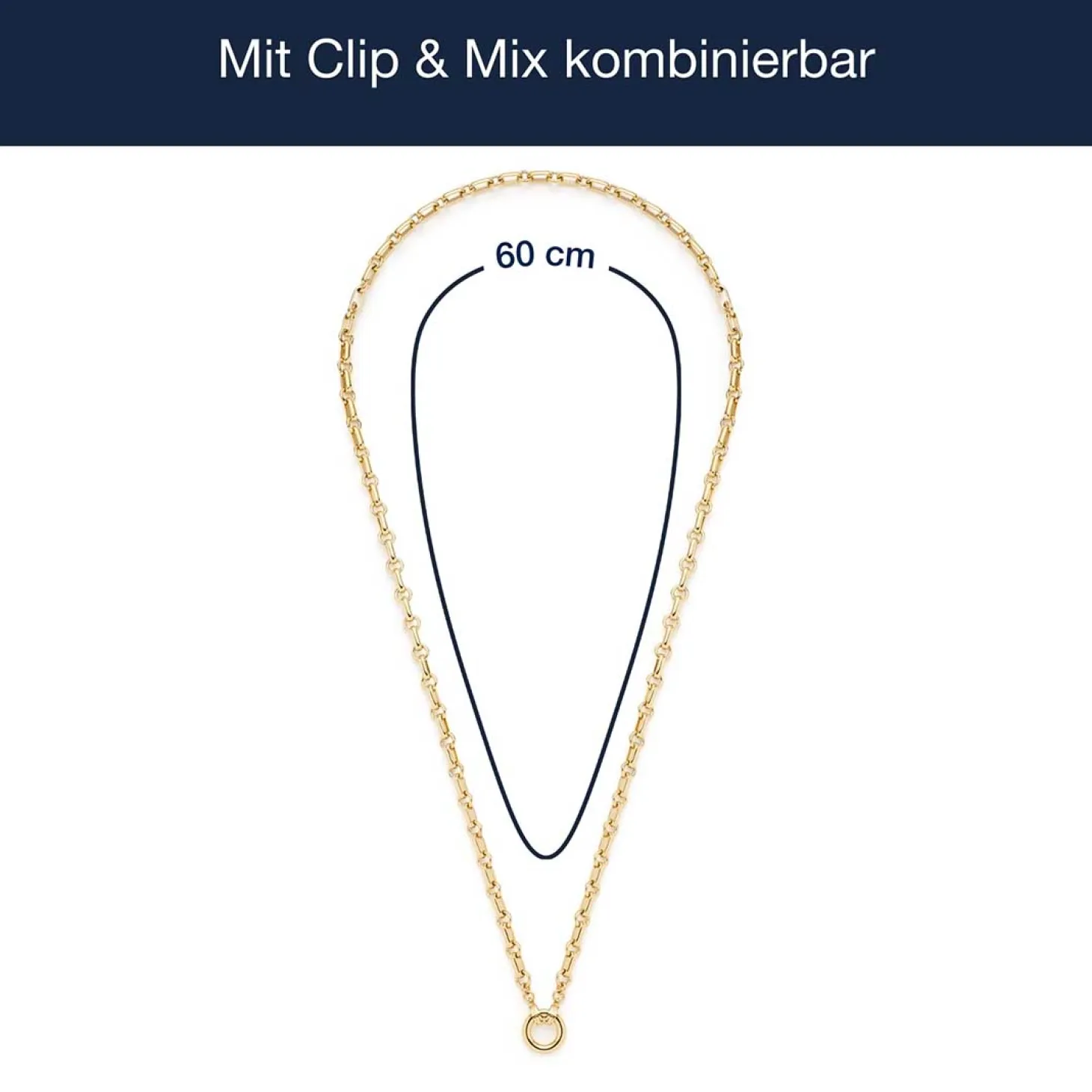 Halskette YVETTE 60 cm gold Clip & Mix