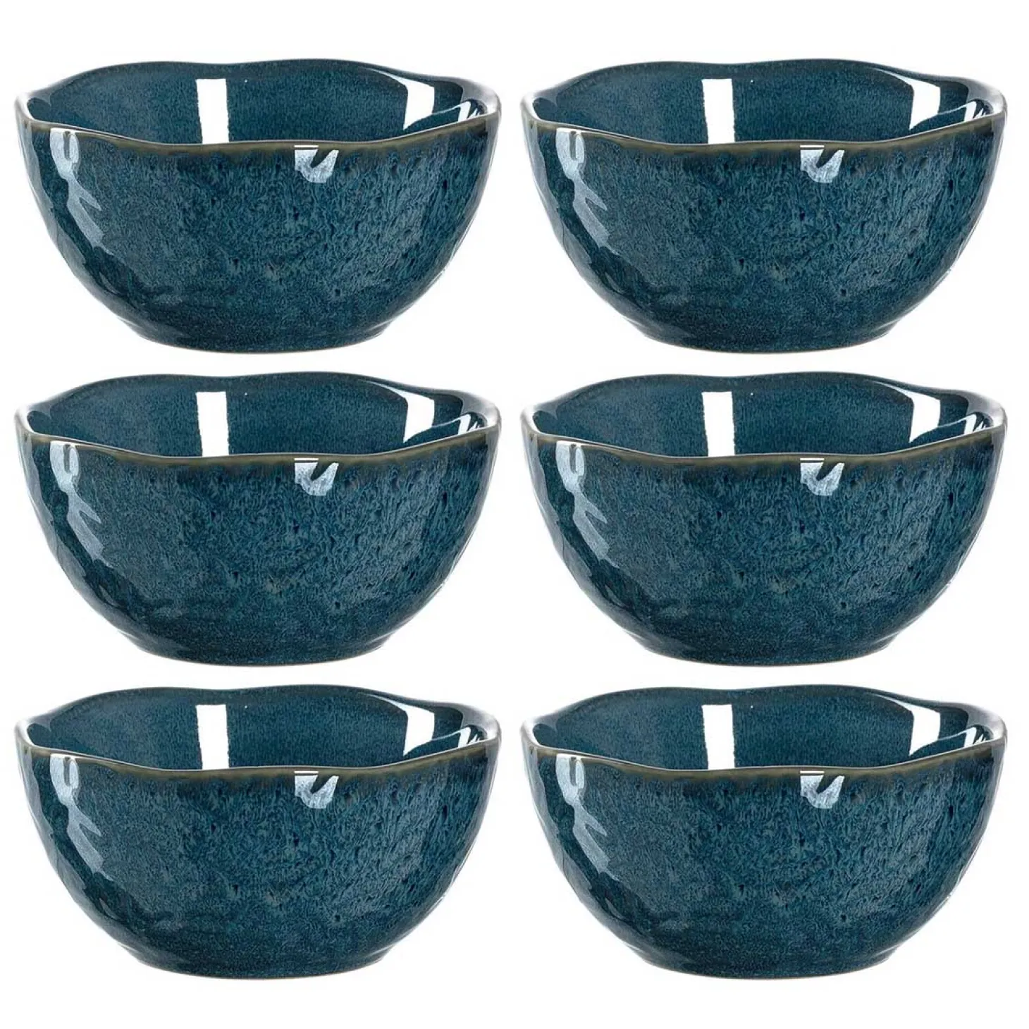 Keramikschale MATERA 12 cm blau 6er-Set