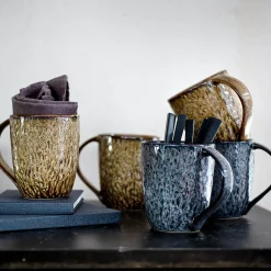 Keramiktasse MATERA 430 ml anthrazit 6er-Set