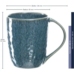 Keramiktasse MATERA 430 ml blau
