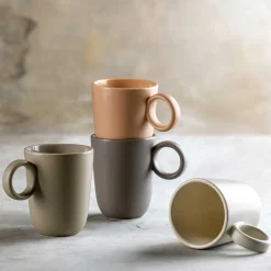 Keramiktasse ROMA 400 ml beige 6er-Set