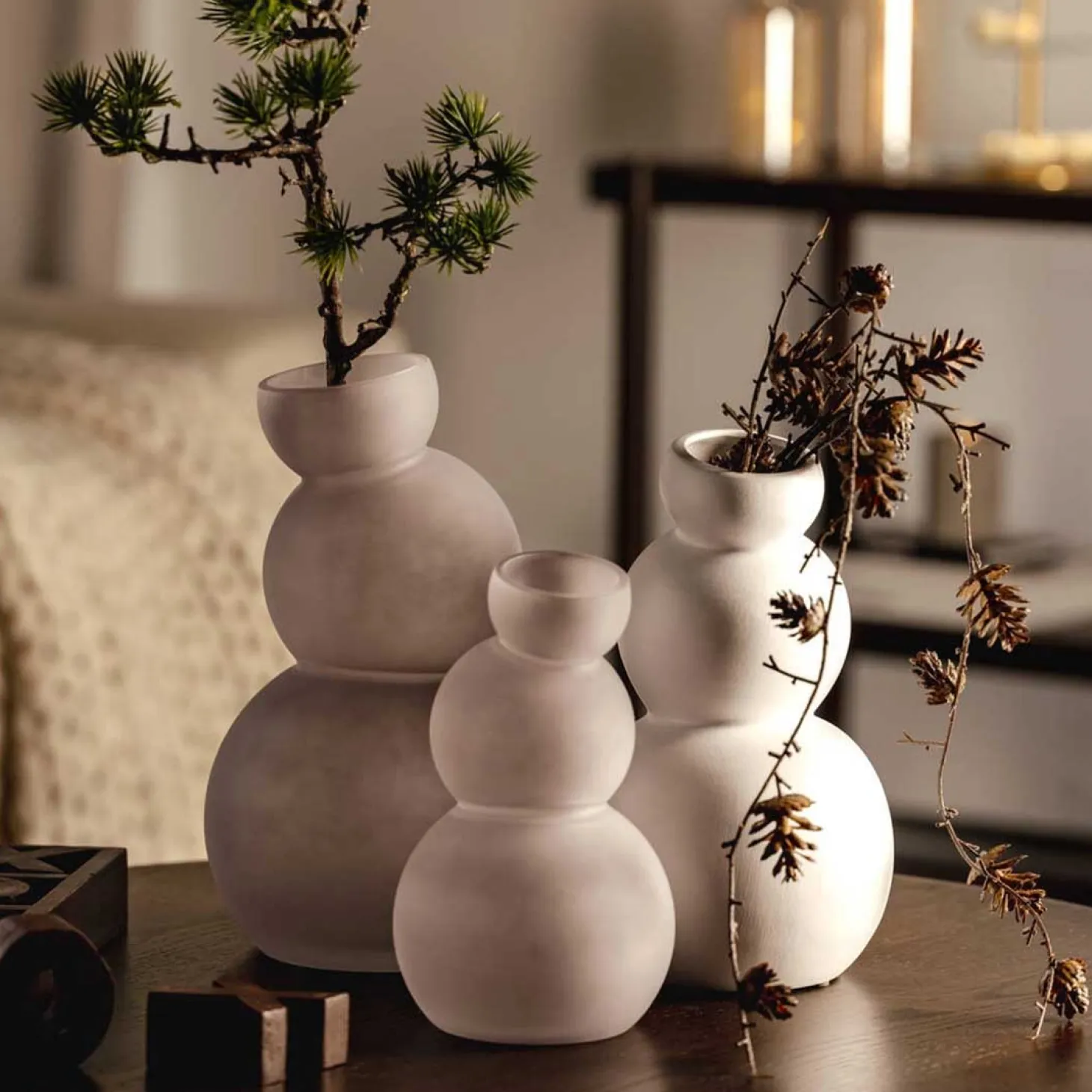 Keramikvase SILENZIO 26 cm weiß