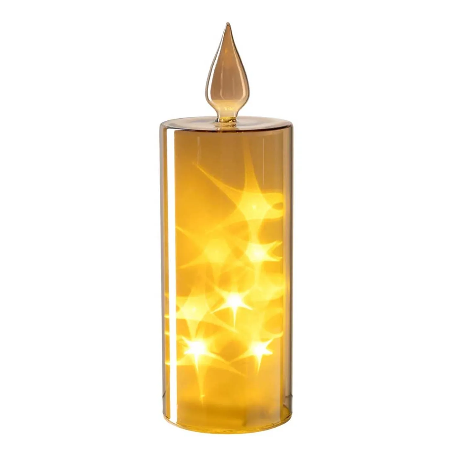 LED Kerze CAPANNA 27 cm gold