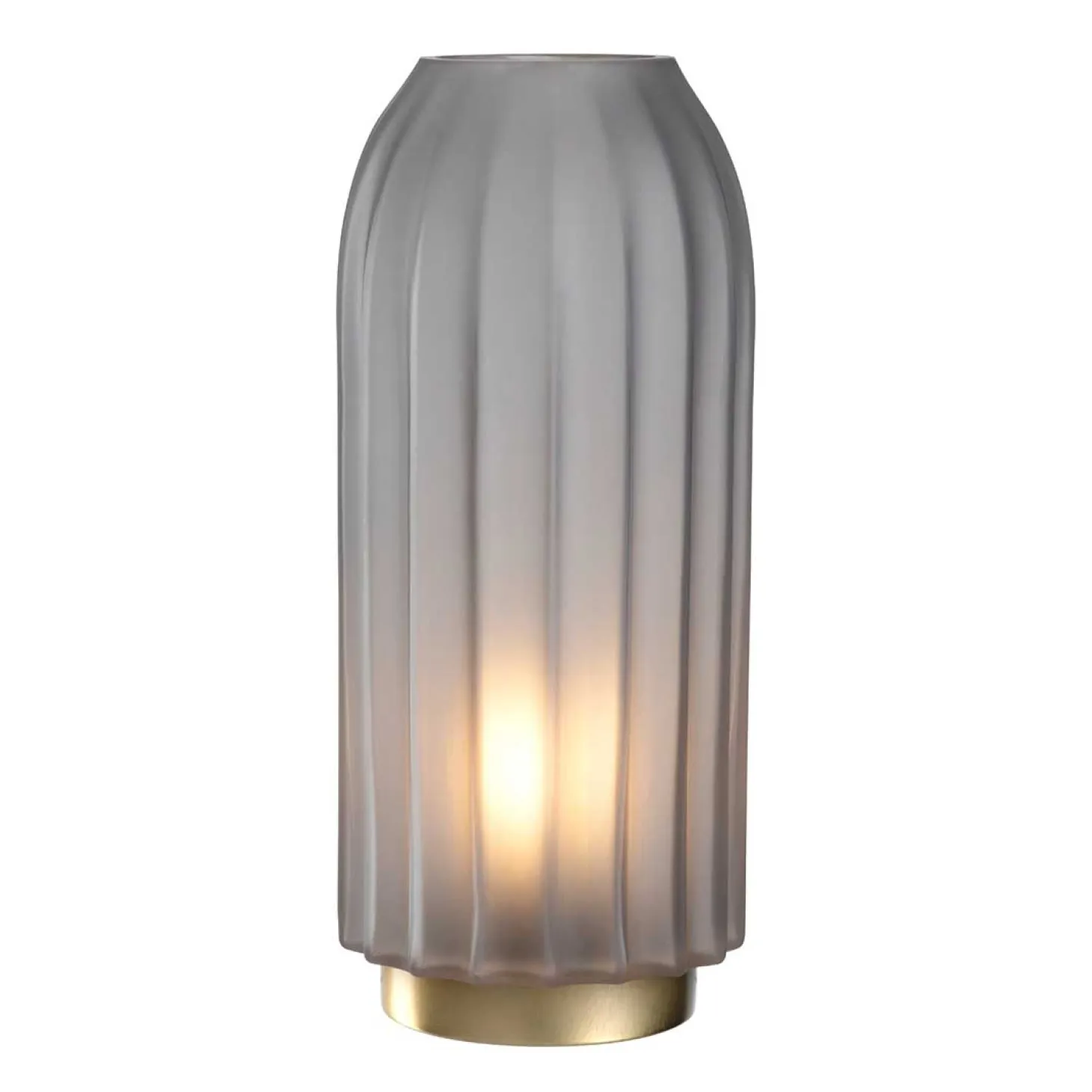 LED Lampe SILENZIO 28 cm grau satiniert
