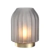 LED Lampe SILENZIO 22 cm grau satiniert