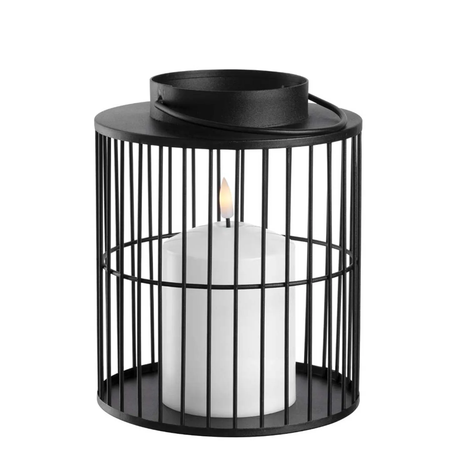 LED Laterne SILENZIO 18 cm schwarz