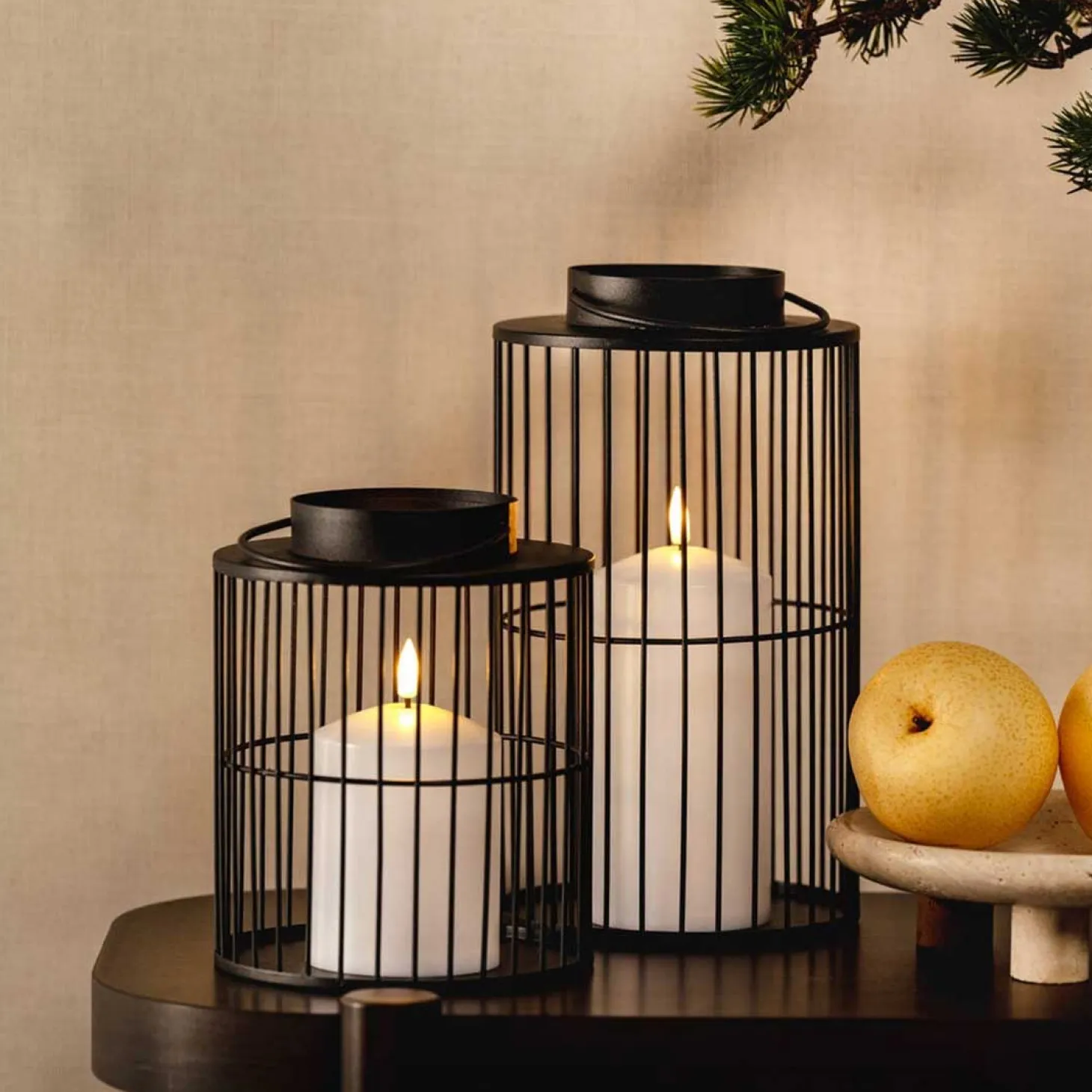 LED Laterne SILENZIO 18 cm schwarz