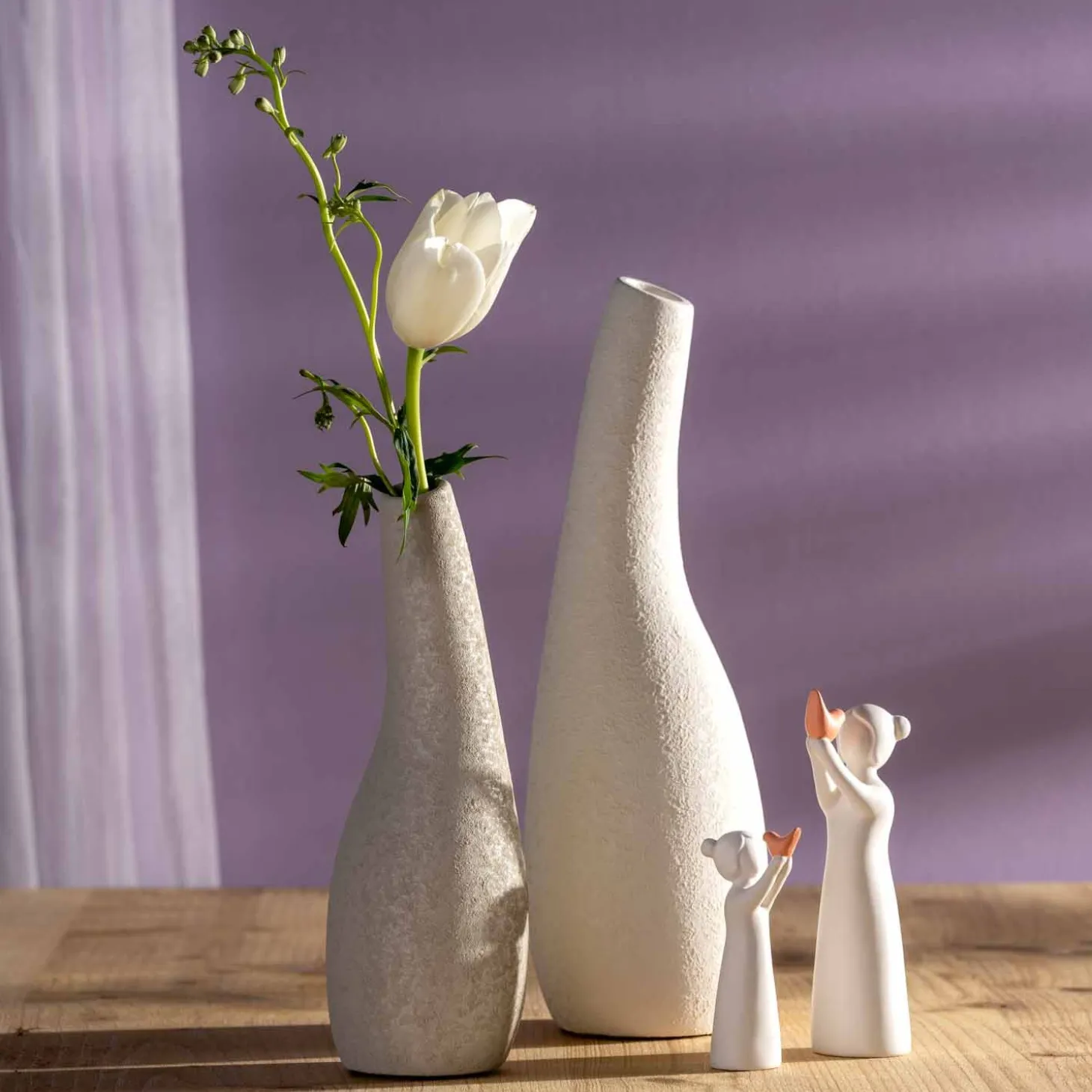 Mädchen mit Vogel LUMINOSA 13 cm