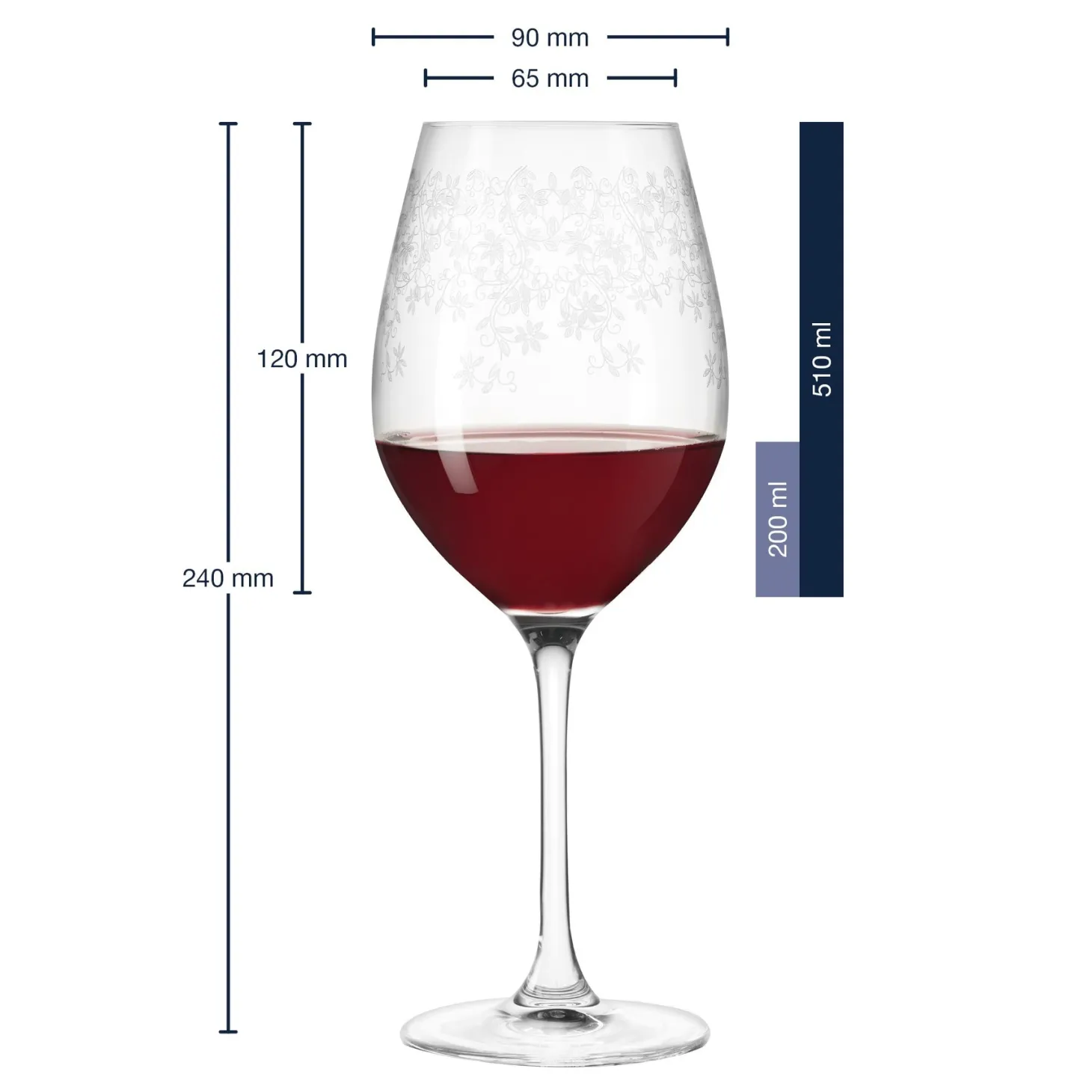 Rotweinglas CHATEAU 510 ml 6er-Set