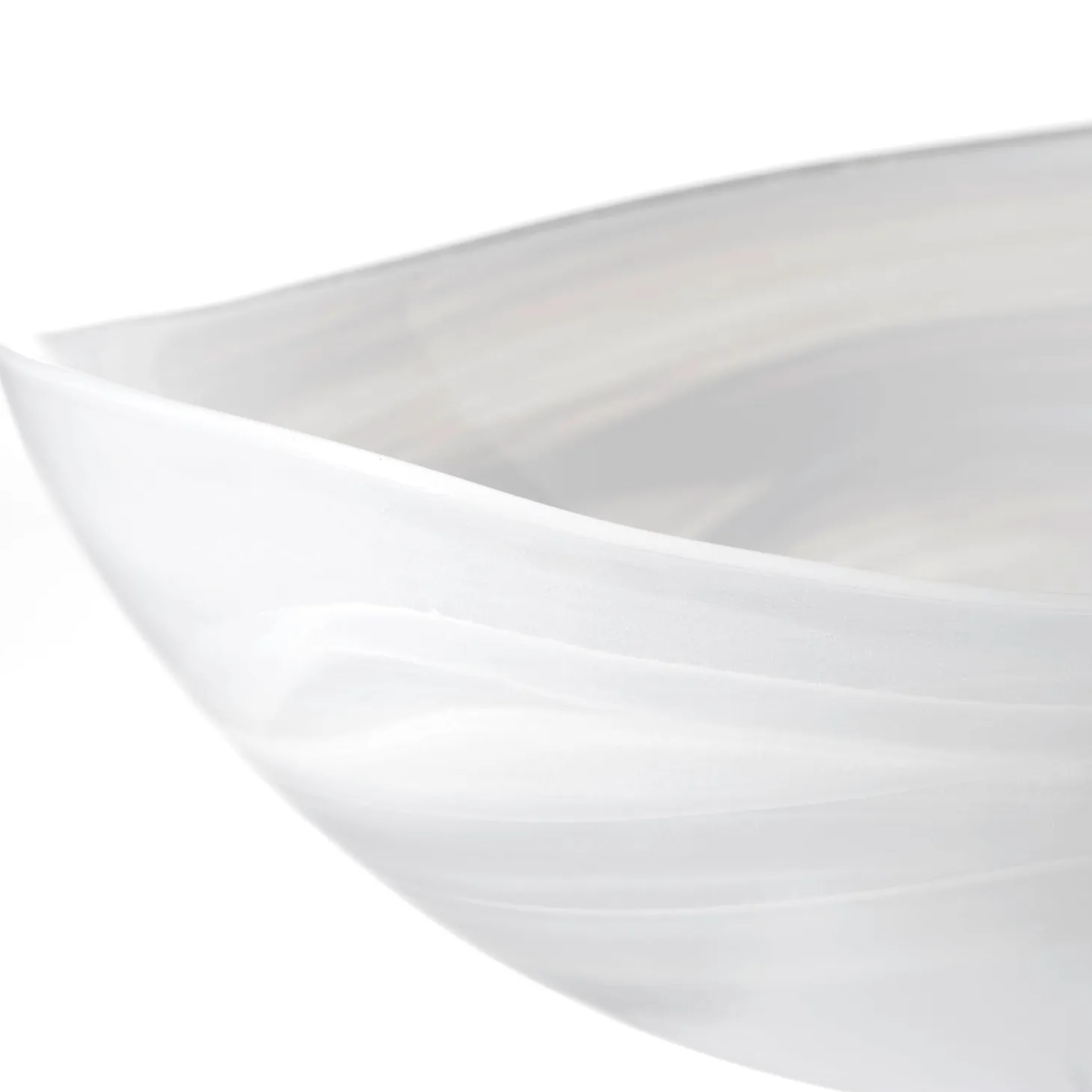 Schale ALABASTRO 32 cm weiß oval