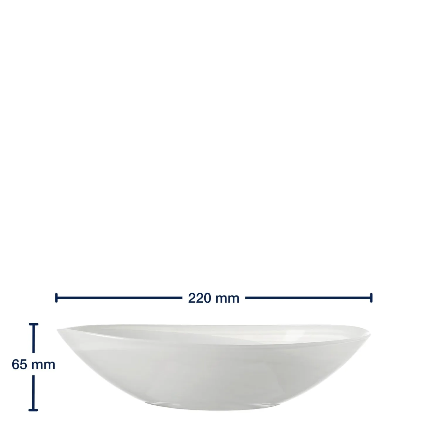 Schale ALABASTRO 22 cm weiß oval