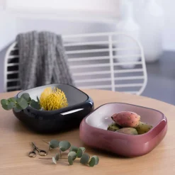 Schale MILANO dunkelrot 23 cm x 23 cm