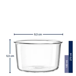 Schale VETRO 9 cm 2er-Set + 2 Eislöffel