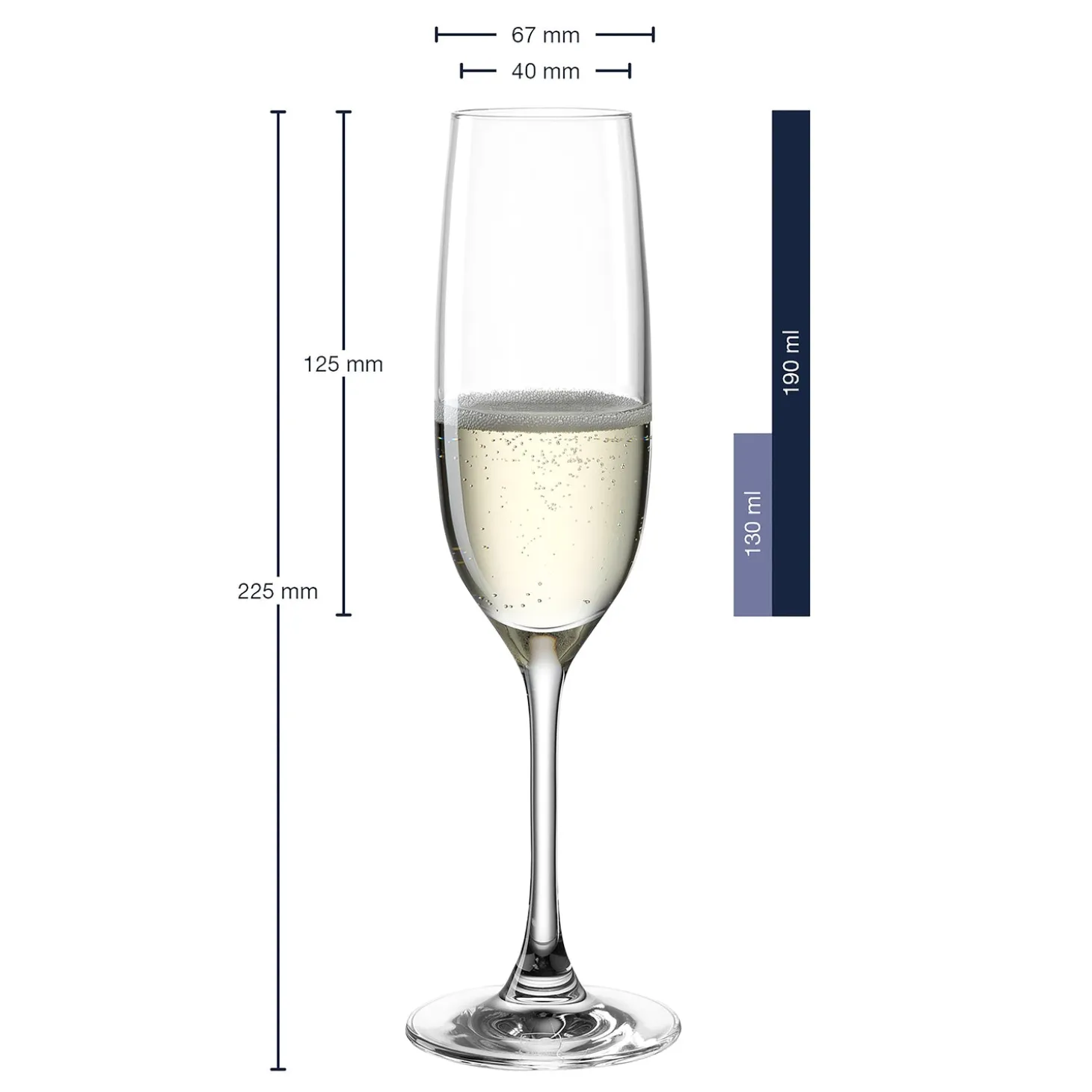 Sektglas CIAO+ 190 ml mit persönlicher Gravur