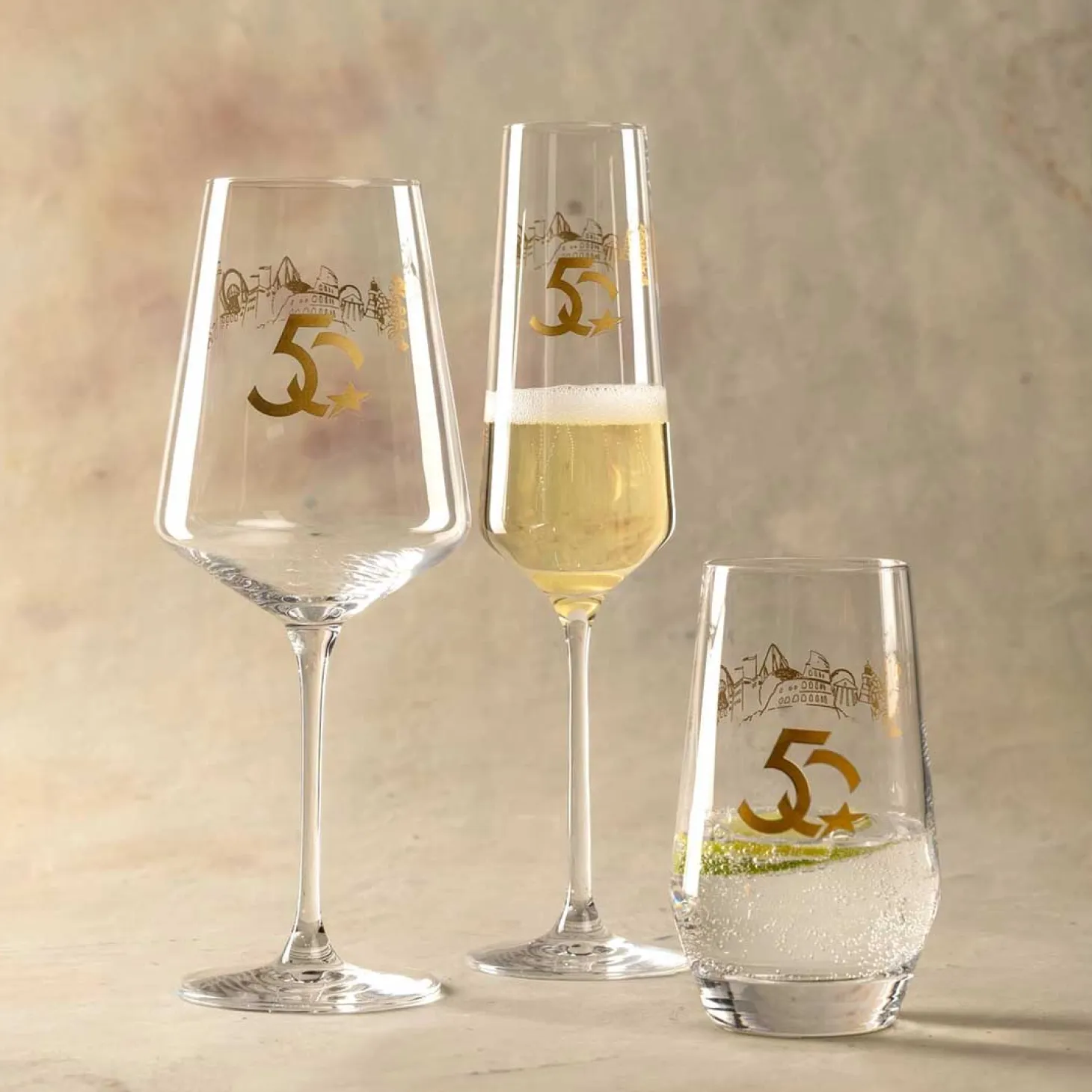Sektglas Europa-Park Silhouette 50 Jahre 280 ml
