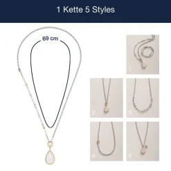 Set Halskette ESTHER 69 cm Clip & Mix