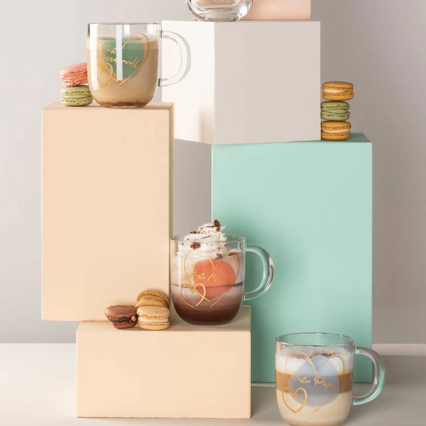 Tasse EMOZIONE 400 ml apricot 'Beste Mama'