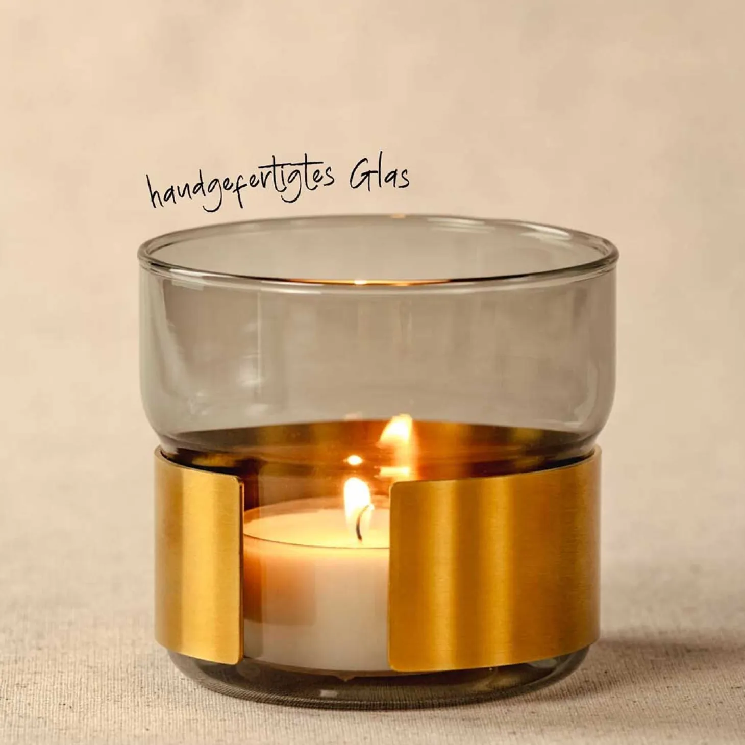 Tischlicht SILENZIO 9 cm grau