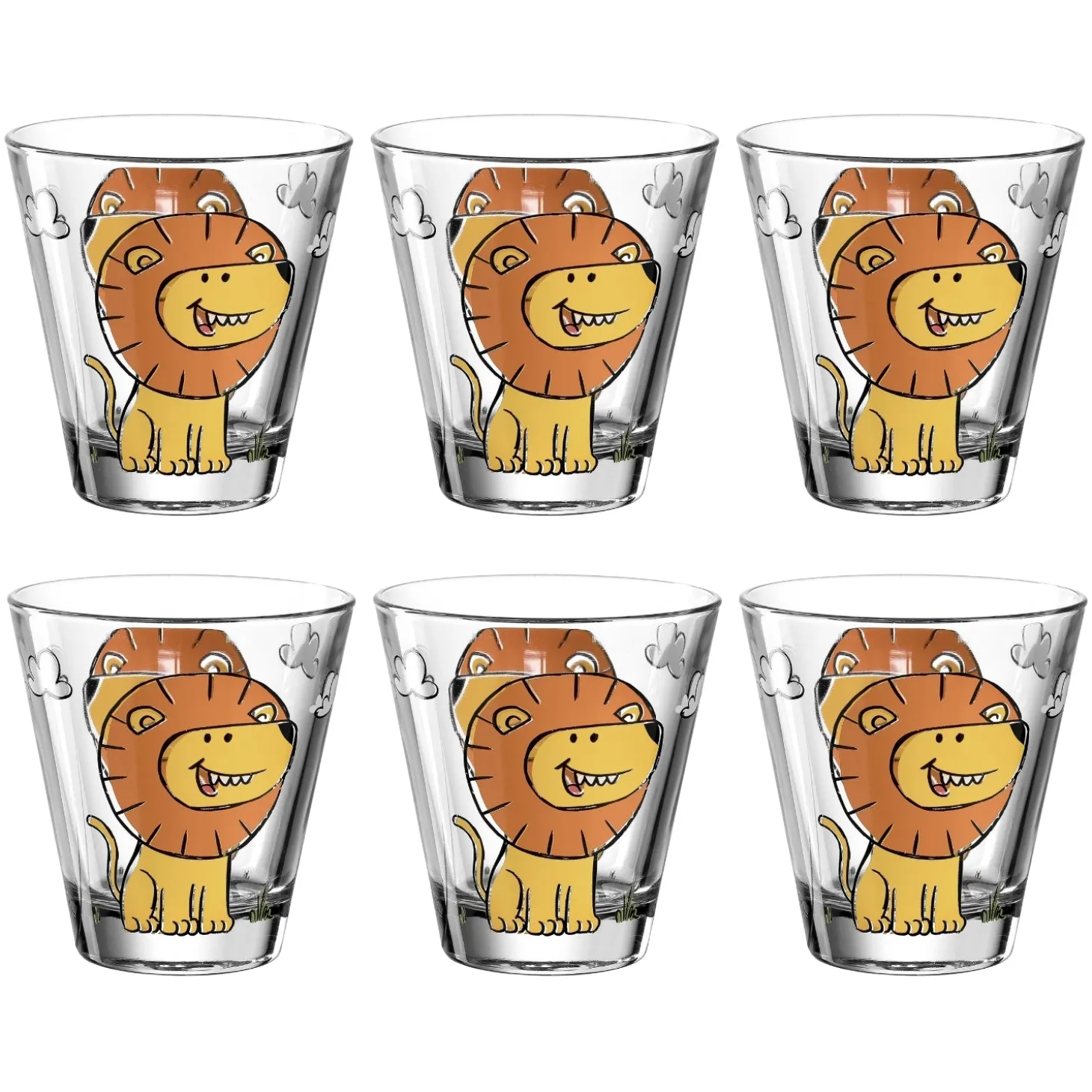 Trinkglas BAMBINI 215 ml Löwe 6er-Set