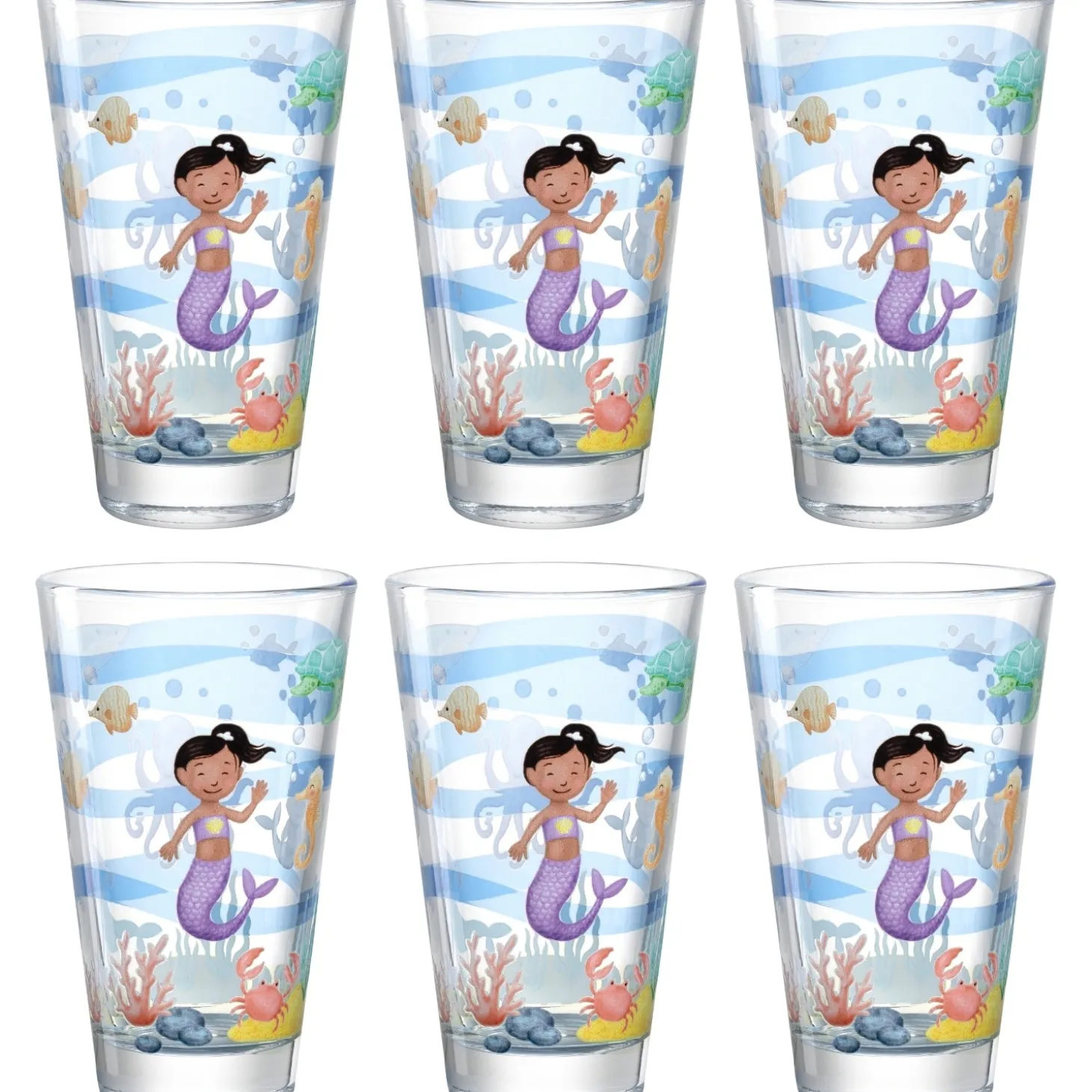 Trinkglas BAMBINI AVVENTURA 300 ml Meer 6er-Set