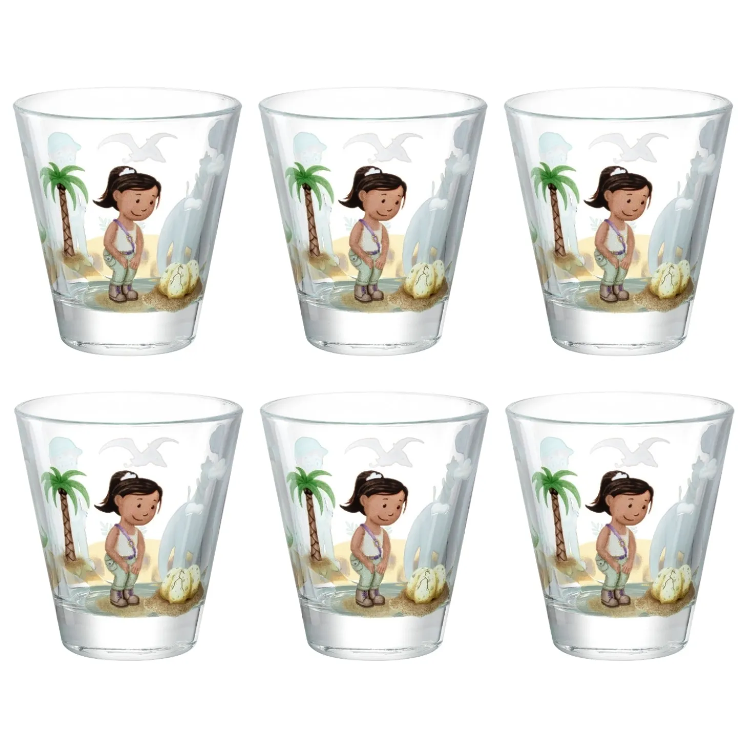 Trinkglas BAMBINI AVVENTURA 215 ml Dino 6er-Set