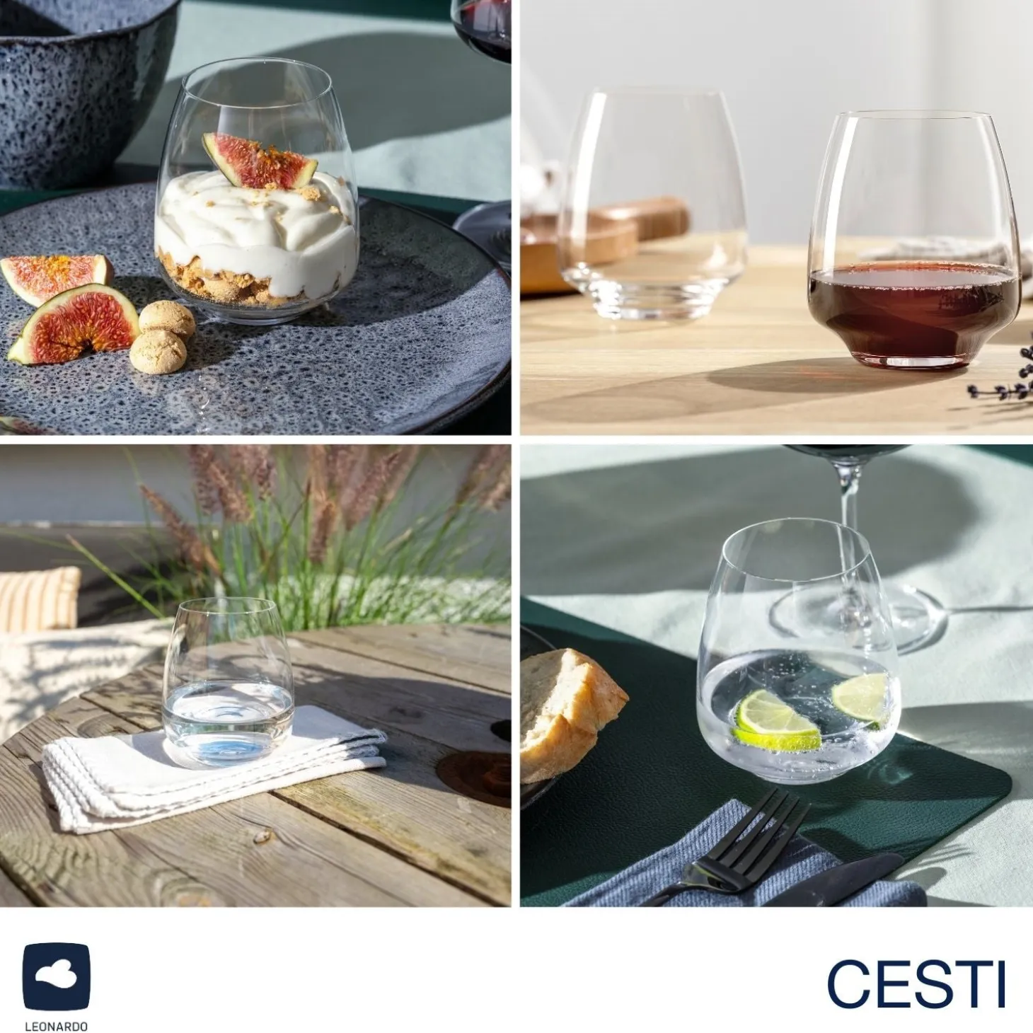 Trinkglas CESTI 460 ml 6er-Set + Poliertuch