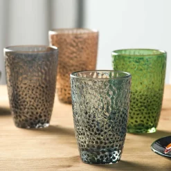 Trinkglas MATERA 340 ml grün 4er-Set