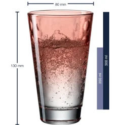Trinkglas OPTIC 300 ml rot 6er-Set