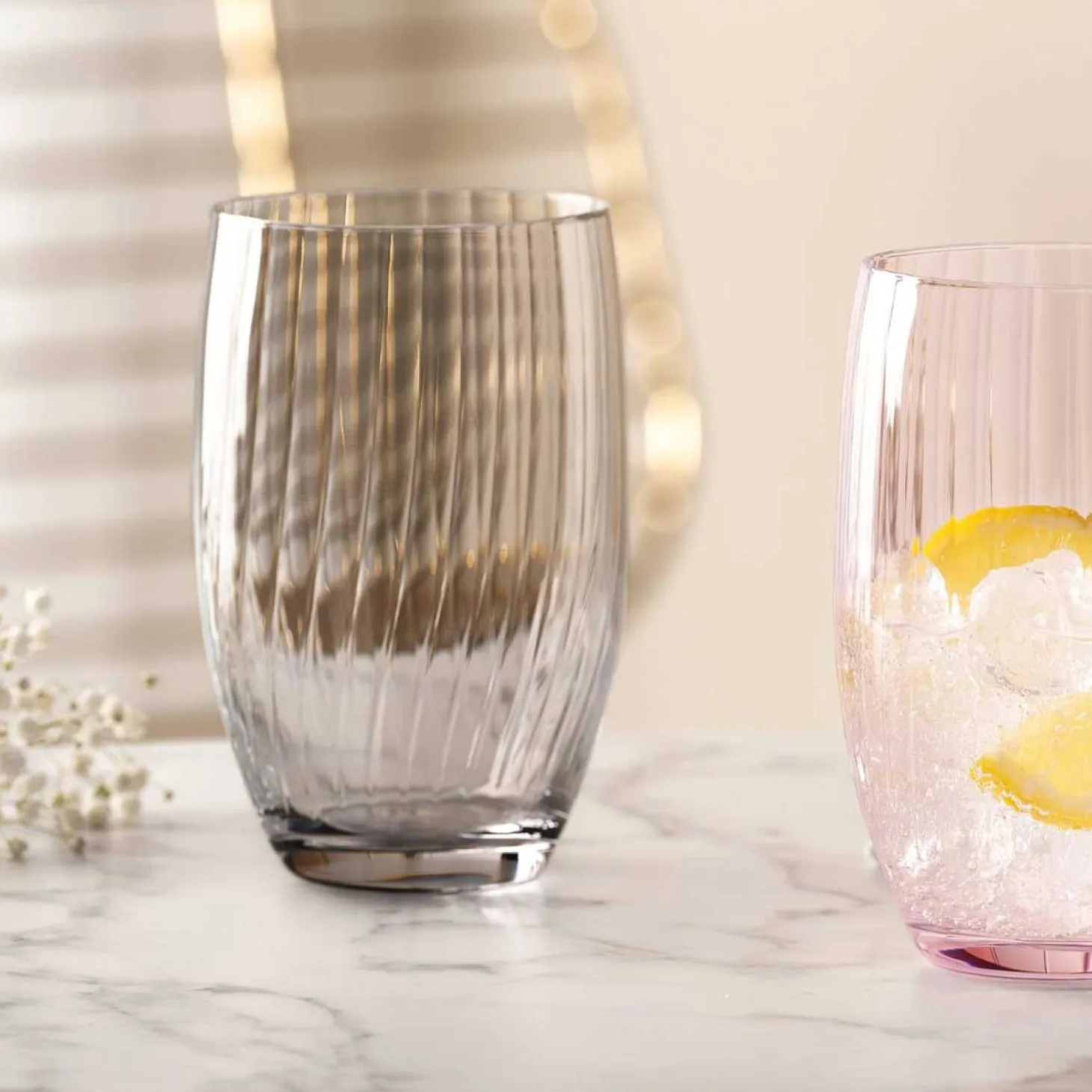 Trinkglas POESIA 460 ml grau 6er-Set